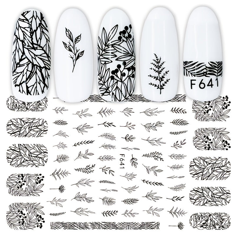 Nagelsticker mit Herz & Blumenmuster – DIY Nagelkunst
