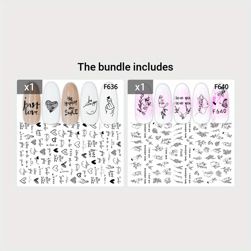 Nagelsticker mit Herz & Blumenmuster – DIY Nagelkunst
