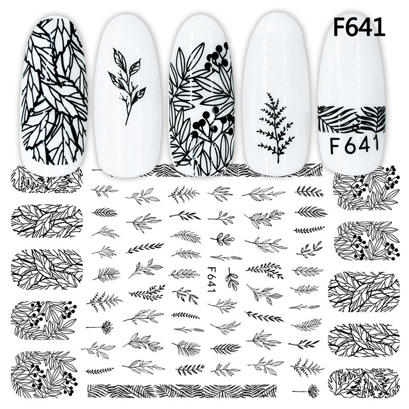 Nagelsticker mit Herz & Blumenmuster – DIY Nagelkunst