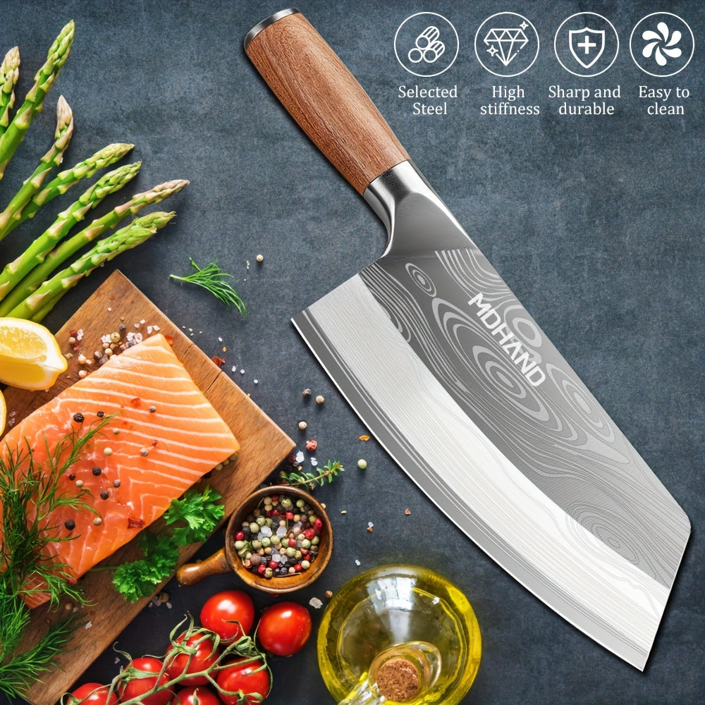 Professionelles Küchenmesser 20cm – Edelstahl mit Holzgriff