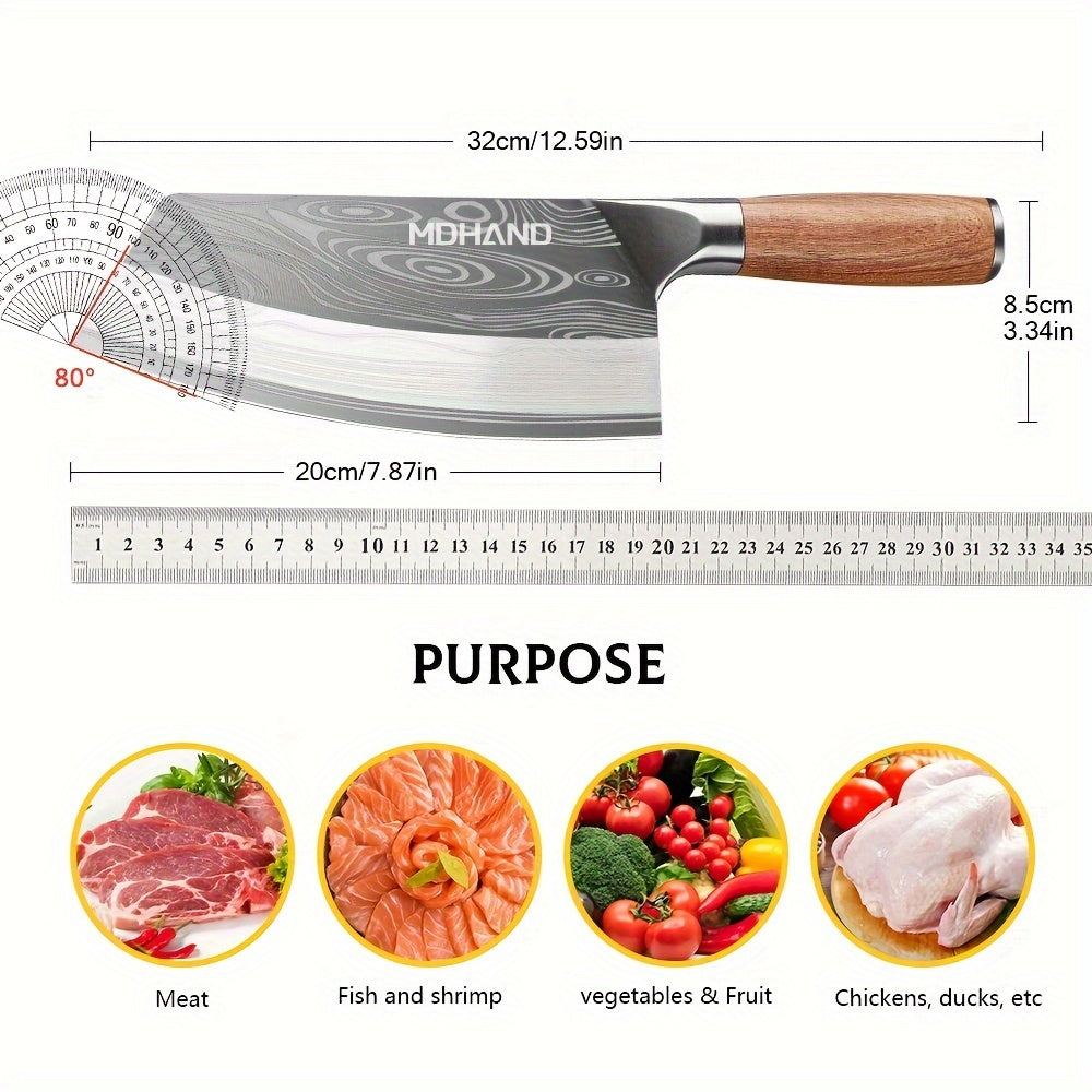 Professionelles Küchenmesser 20cm – Edelstahl mit Holzgriff