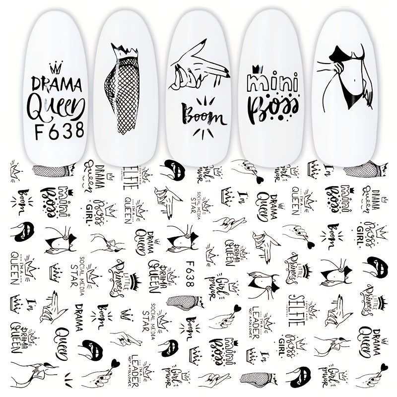Nagelsticker mit Herz & Blumenmuster – DIY Nagelkunst