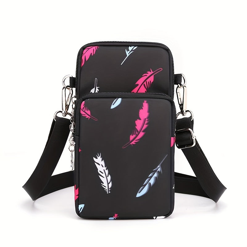 Damen Handytasche aus Nylon mit Reißverschluss – Reise & Alltag