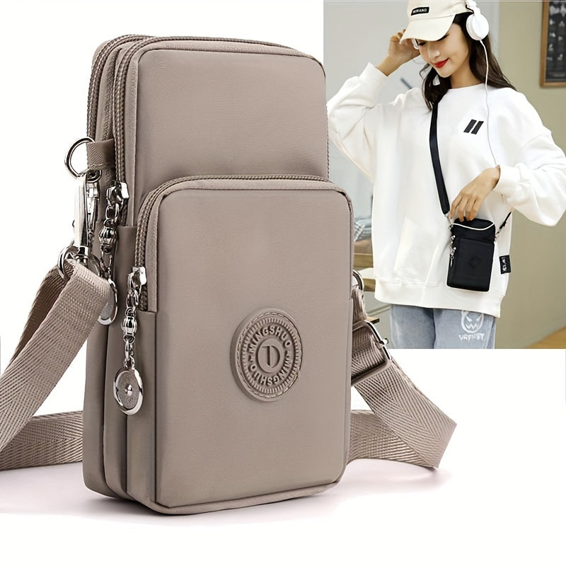 Damen Handytasche aus Nylon mit Reißverschluss – Reise & Alltag