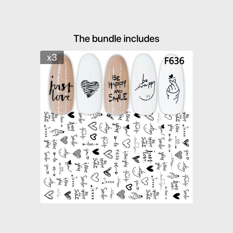 Nagelsticker mit Herz & Blumenmuster – DIY Nagelkunst