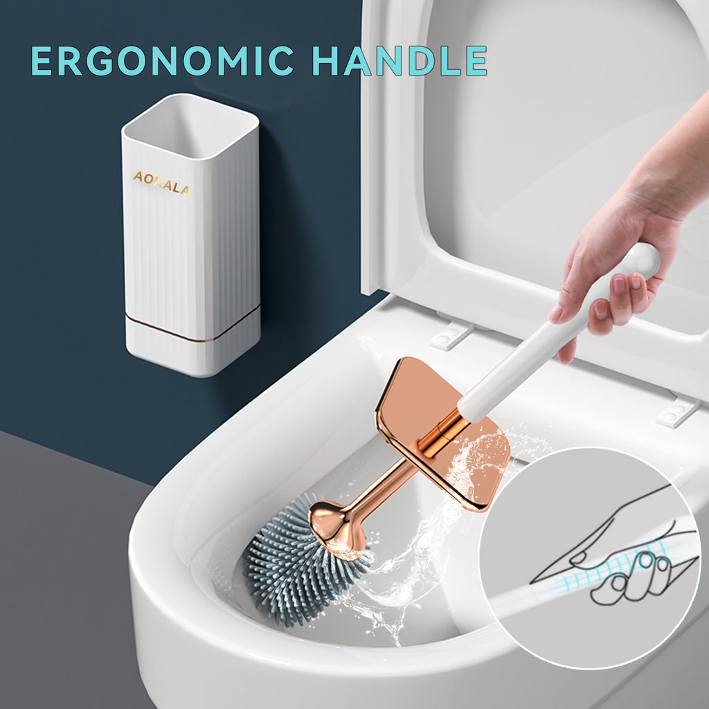 WC-Bürste mit Halter aus Silikon – Ergonomisch & Hygienisch