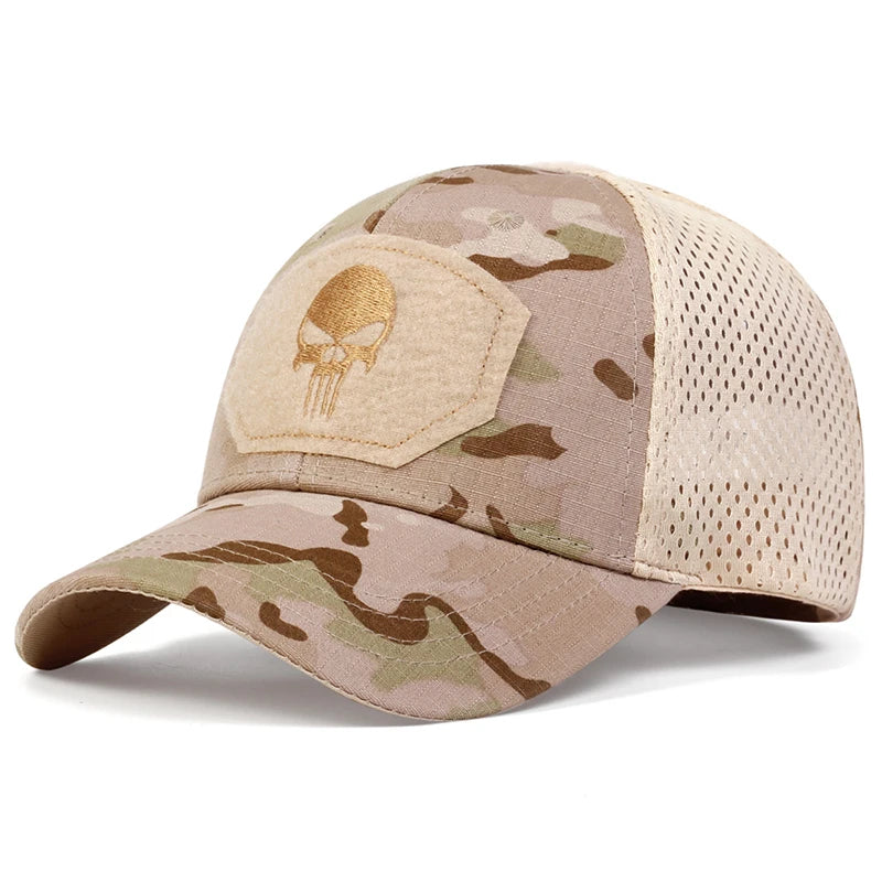 Unisex Baseballkappe mit Totenkopf-Stickerei – Verstellbar & Atmungsaktiv