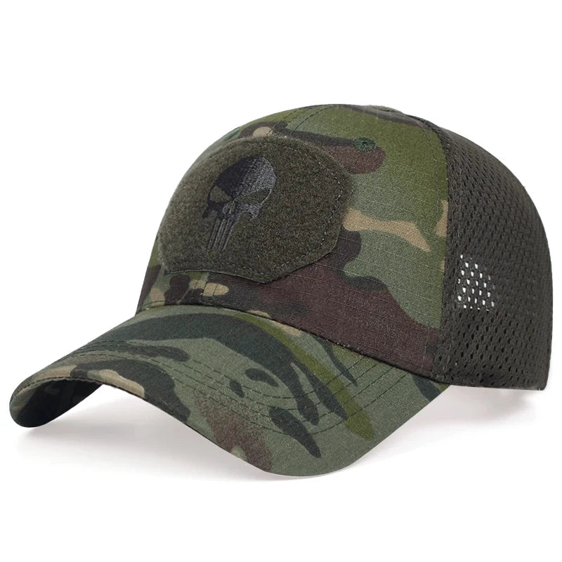 Unisex Baseballkappe mit Totenkopf-Stickerei – Verstellbar & Atmungsaktiv