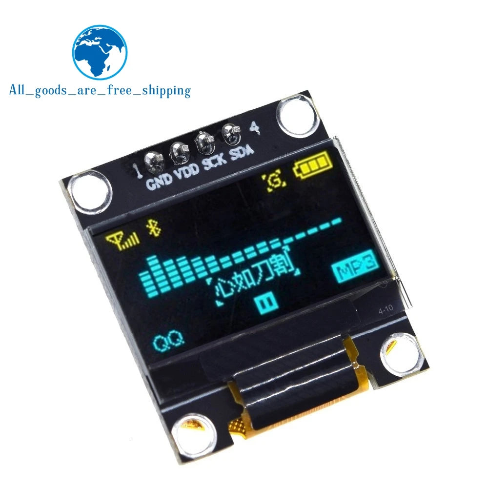 TZT RoHS-zertifiziertes 0,96-Zoll-OLED-I2c-Seriell-Weiß-OLED-Displaymodul 128x64 I2C SSD1306 12864 LCD-Bildschirmplatine für Arduino