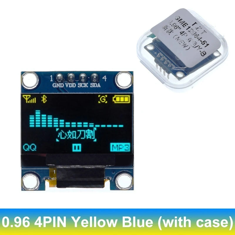 TZT RoHS-zertifiziertes 0,96-Zoll-OLED-I2c-Seriell-Weiß-OLED-Displaymodul 128x64 I2C SSD1306 12864 LCD-Bildschirmplatine für Arduino