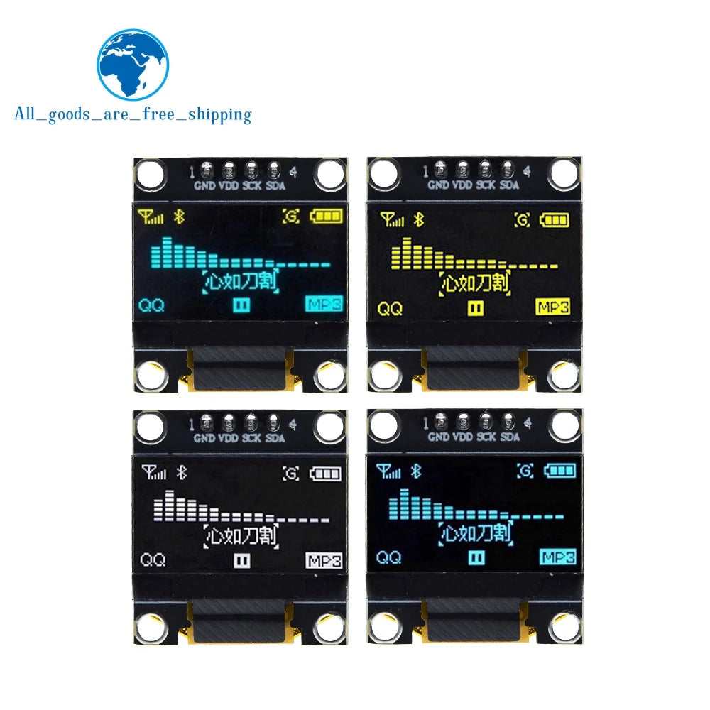 TZT RoHS-zertifiziertes 0,96-Zoll-OLED-I2c-Seriell-Weiß-OLED-Displaymodul 128x64 I2C SSD1306 12864 LCD-Bildschirmplatine für Arduino