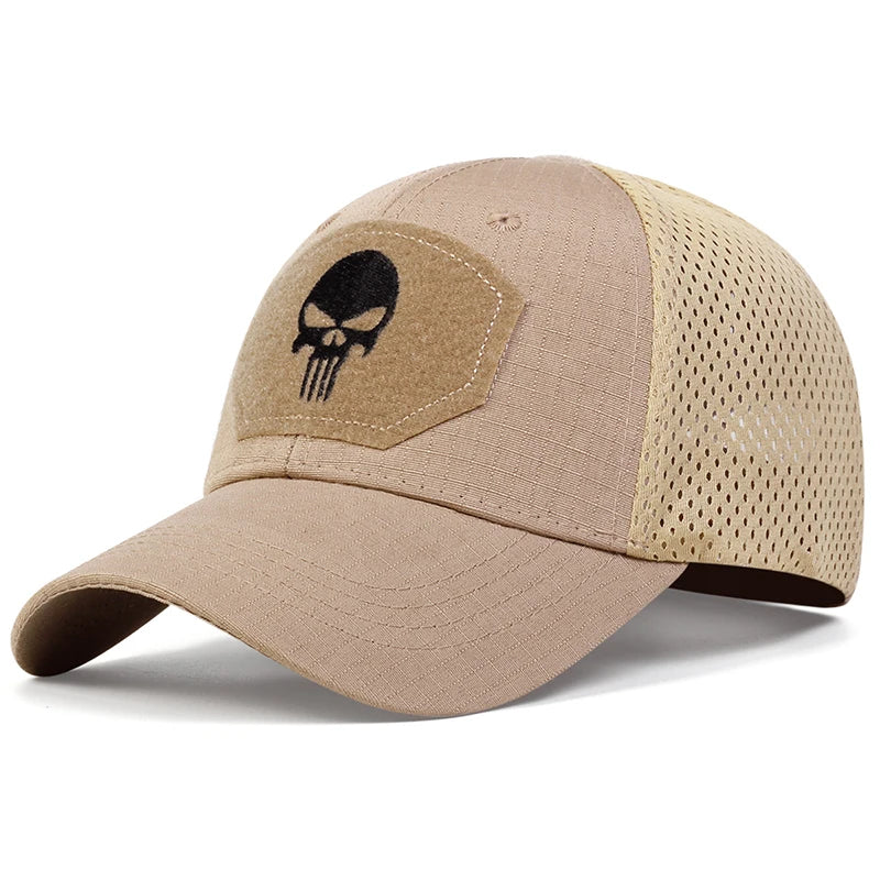 Unisex Baseballkappe mit Totenkopf-Stickerei – Verstellbar & Atmungsaktiv