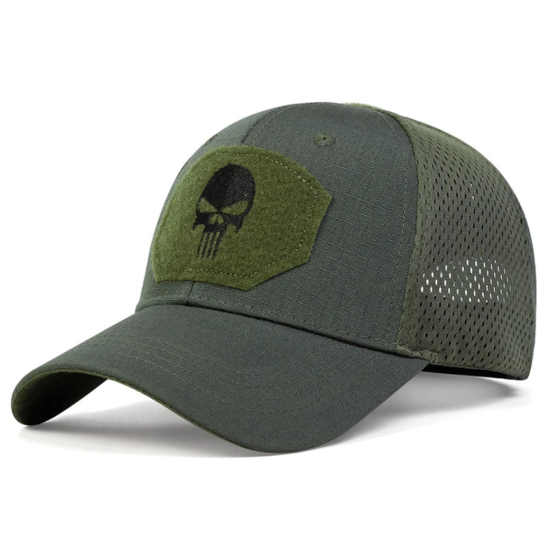 Unisex Baseballkappe mit Totenkopf-Stickerei – Verstellbar & Atmungsaktiv