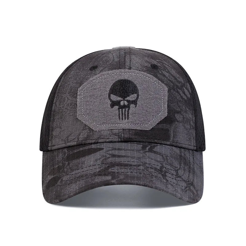 Unisex Baseballkappe mit Totenkopf-Stickerei – Verstellbar & Atmungsaktiv