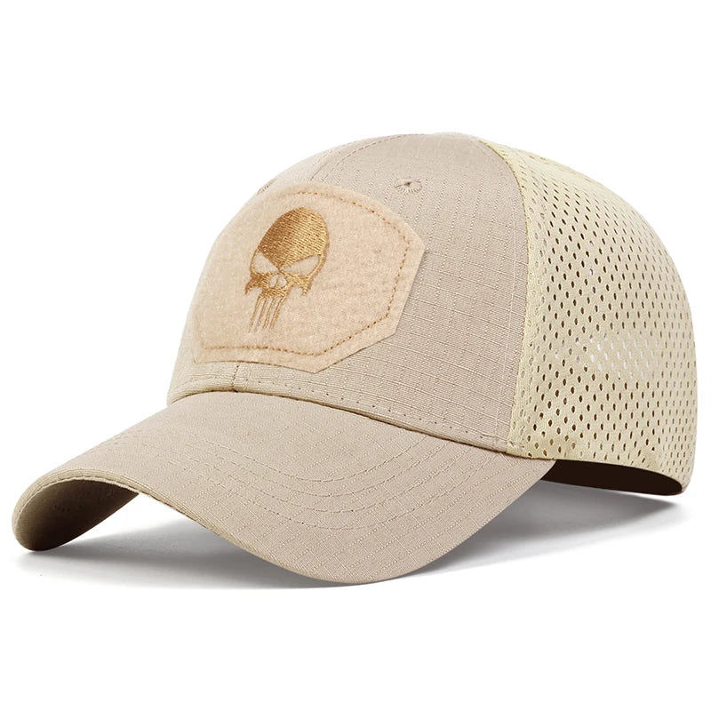 Unisex Baseballkappe mit Totenkopf-Stickerei – Verstellbar & Atmungsaktiv