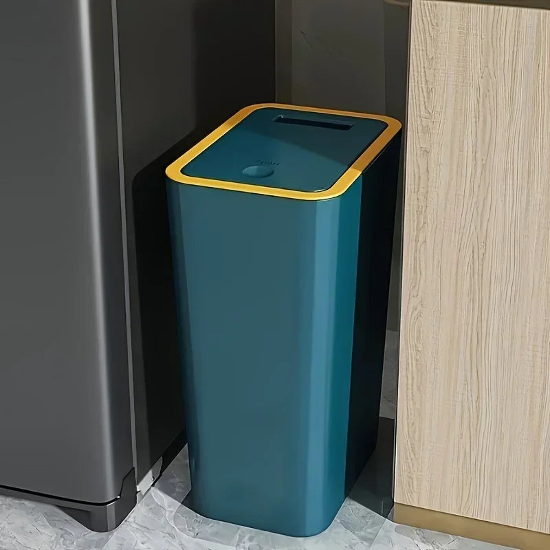 Geruchsdichter Abfalleimer 10L mit Ein-Knopf-Deckel – Bad & Küche