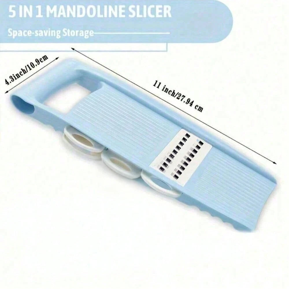 5-in-1 Gemüseschneider & Reibe – Manuell mit Edelstahlklingen