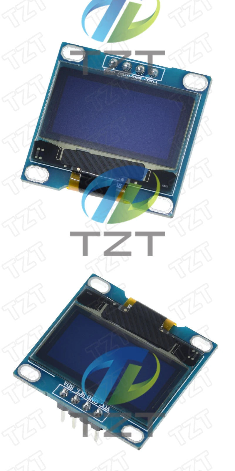 TZT RoHS-zertifiziertes 0,96-Zoll-OLED-I2c-Seriell-Weiß-OLED-Displaymodul 128x64 I2C SSD1306 12864 LCD-Bildschirmplatine für Arduino