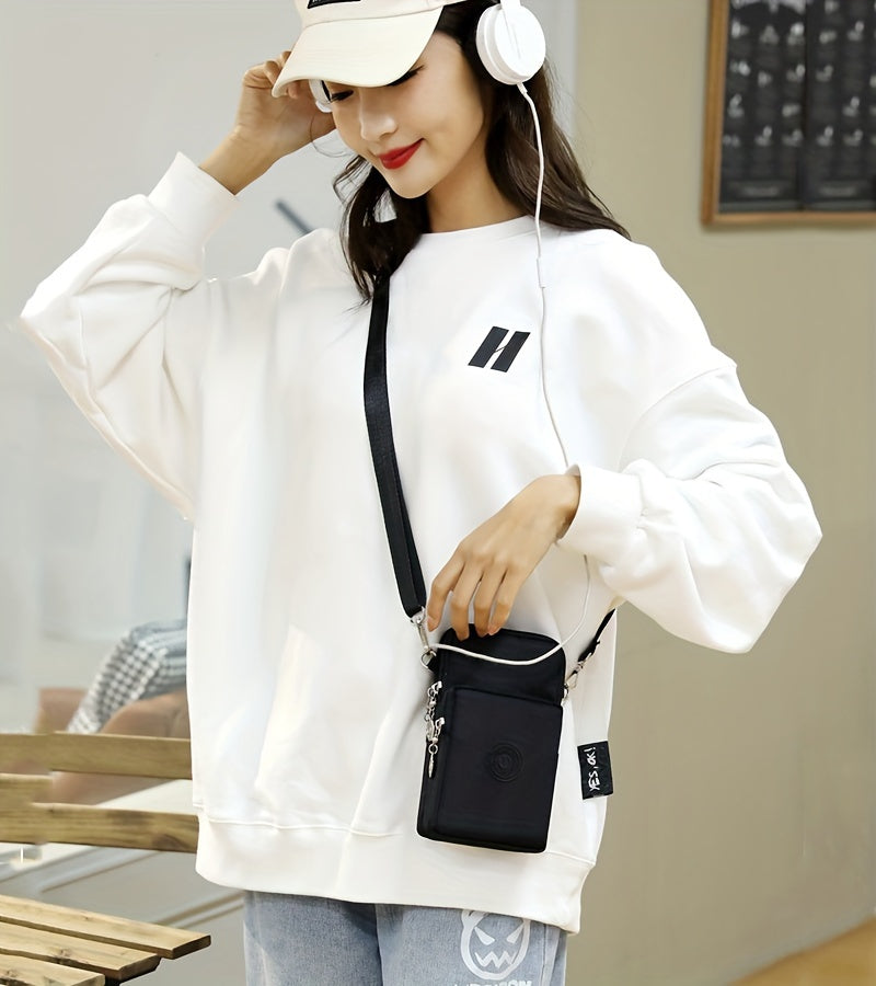 Damen Handytasche aus Nylon mit Reißverschluss – Reise & Alltag