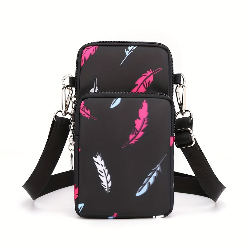 Damen Handytasche aus Nylon mit Reißverschluss – Reise & Alltag