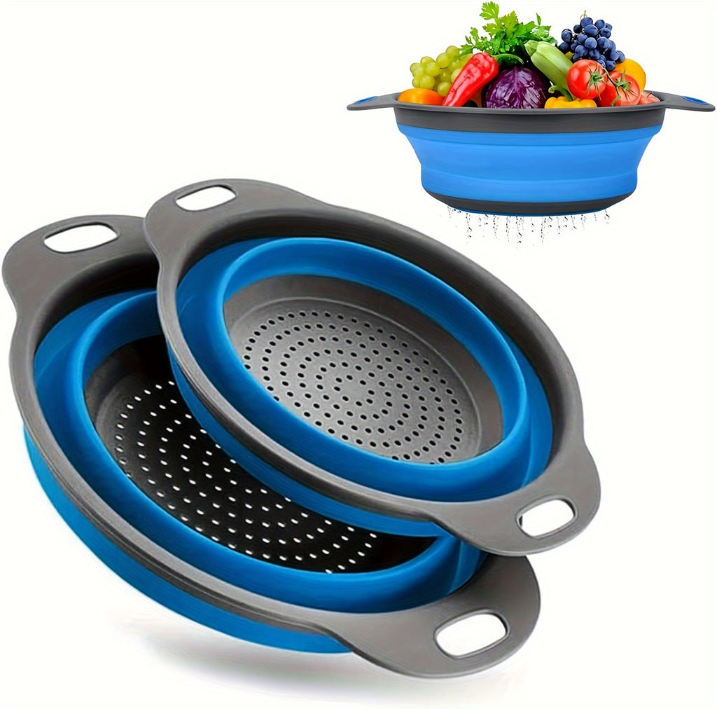 Faltbarer Küchen-Abtropfkorb – Groß & Klein im Set