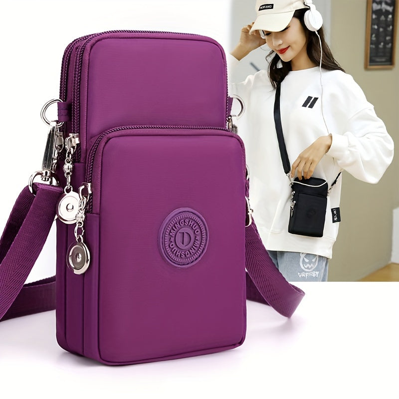 Damen Handytasche aus Nylon mit Reißverschluss – Reise & Alltag