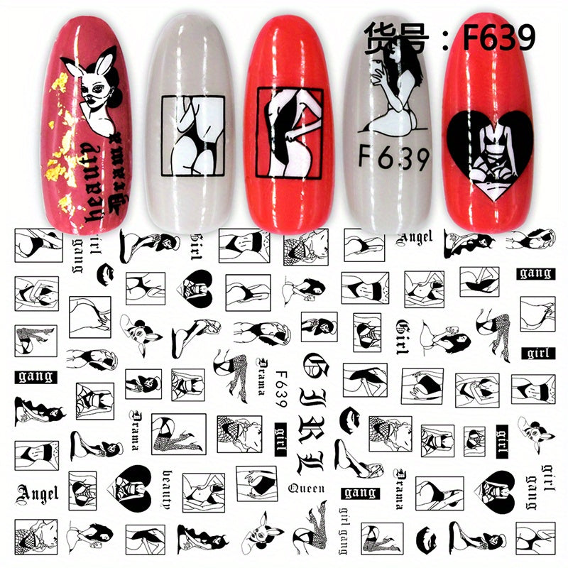 Nagelsticker mit Herz & Blumenmuster – DIY Nagelkunst