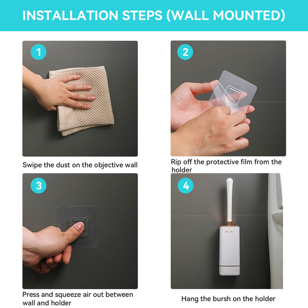 WC-Bürste mit Halter aus Silikon – Ergonomisch & Hygienisch